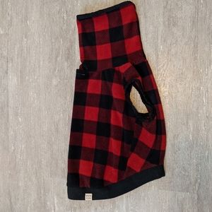 Red Plaid Turtleneck Sweater Fleece Clothing for Dog size Med/Large Wilder North
